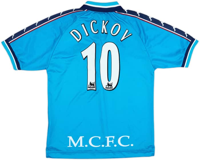 1997-99 Manchester City Home Shirt Dickov #10 - 9/10 - (S)