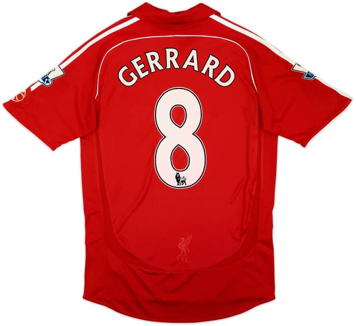 2006-08 Liverpool Home Shirt Gerrard #8 - 8/10 - (S)