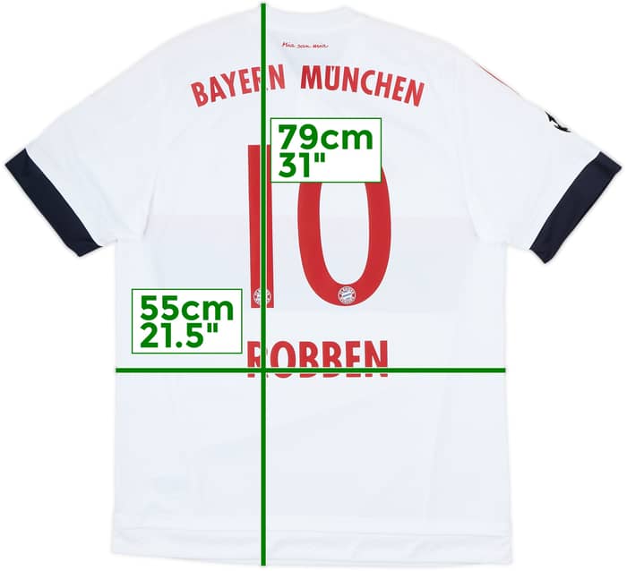 2015-16 Bayern Munich Away Shirt Robben #10 - 8/10 - (L)