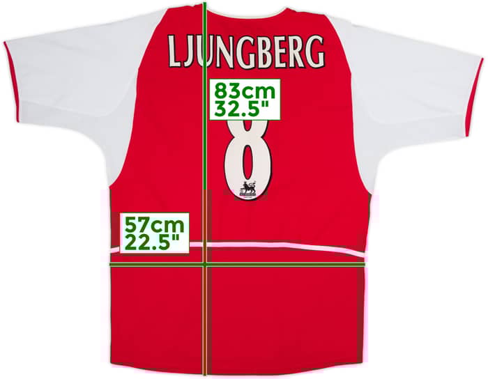 2002-04 Arsenal Home Shirt Ljungberg #8 - 8/10 - (L)