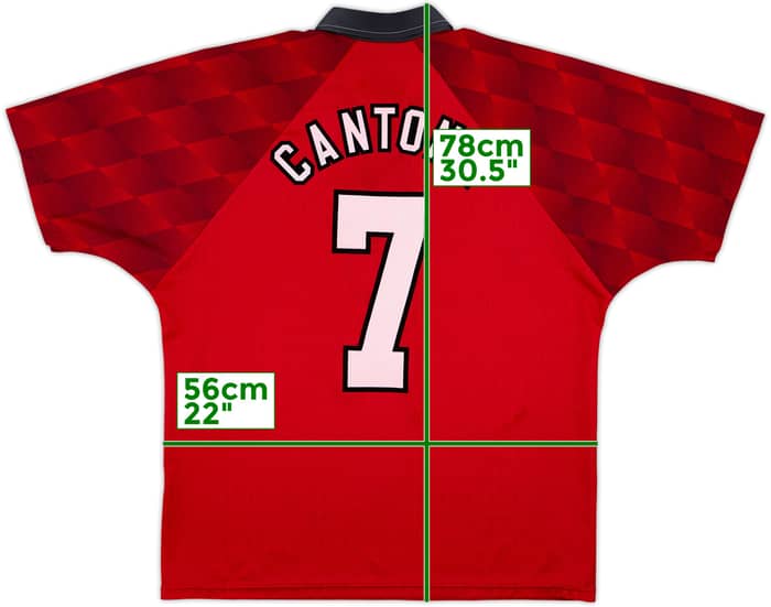 1996-98 Manchester United Home Shirt Cantona #7 - 7/10 - (L)