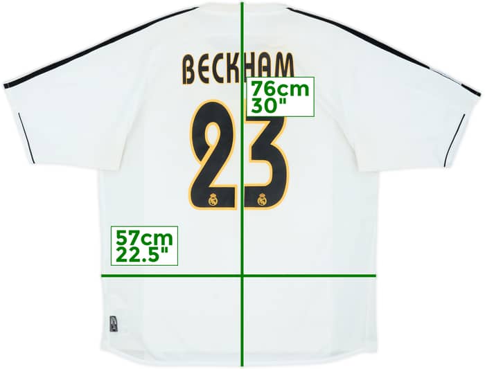 2003-04 Real Madrid Home Shirt Beckham #23 - 5/10 - (L)