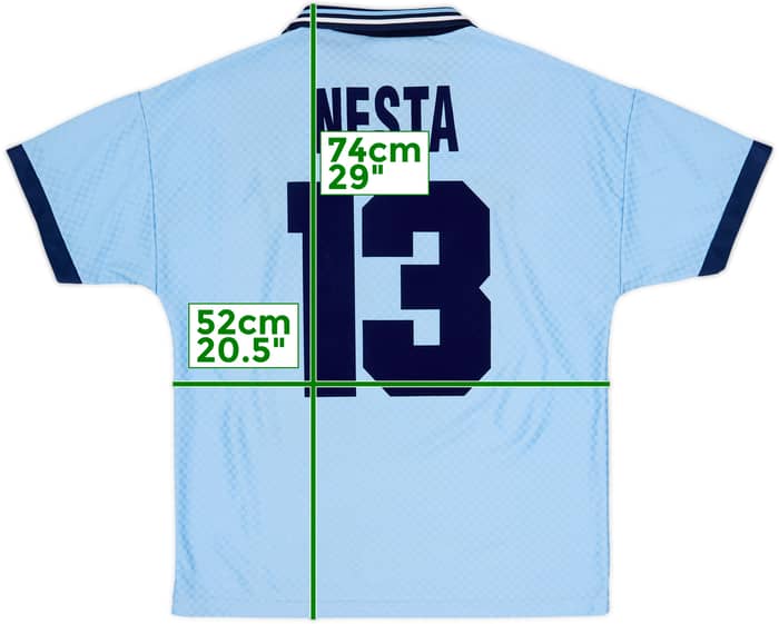 1995-96 Lazio Home Shirt Nesta #13 - 8/10 - (M)