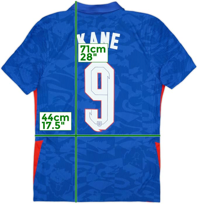 2020-21 England Authentic Away Shirt Kane #9 - 9/10 - (S)