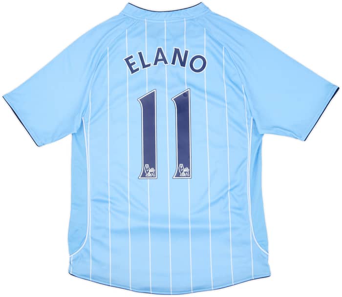 2007-08 Manchester City Home Shirt Elano #11 - 8/10 - (M)