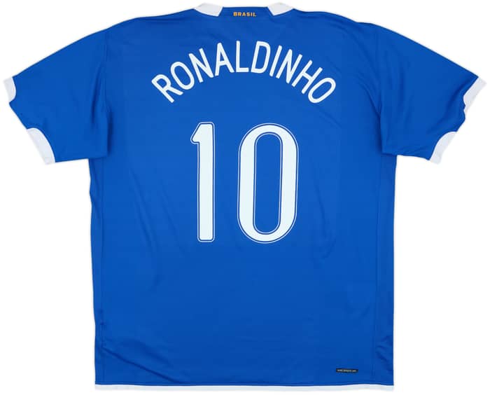 2006-07 Brazil Away Shirt Ronaldinho #10 - 7/10 - (XXL)