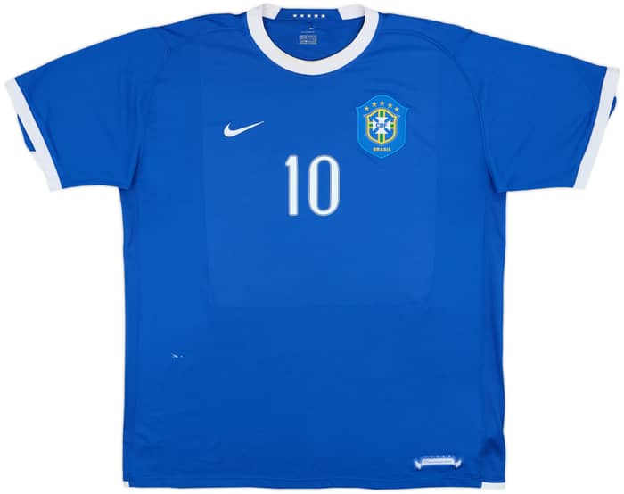 2006-07 Brazil Away Shirt Ronaldinho #10 - 7/10 - (XXL)
