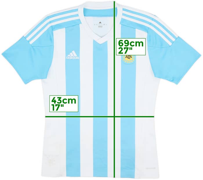 2015-16 Argentina Home Shirt - 8/10 - (S)