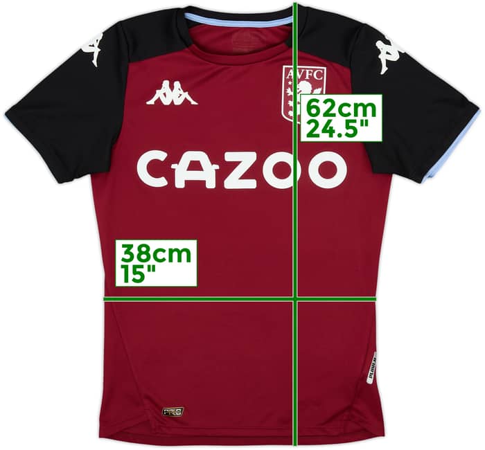 2020-21 Aston Villa Kappa Training Shirt - 8/10 - (XL.Boys)