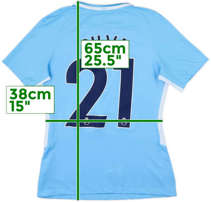 2017-18 Manchester City Home Shirt Silva #21 - 8/10 - (Women's S)