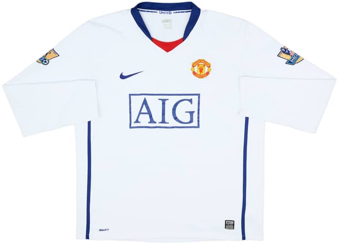 2008-10 Manchester United Away L/S Shirt Berbatov #9 - 7/10 - (L)