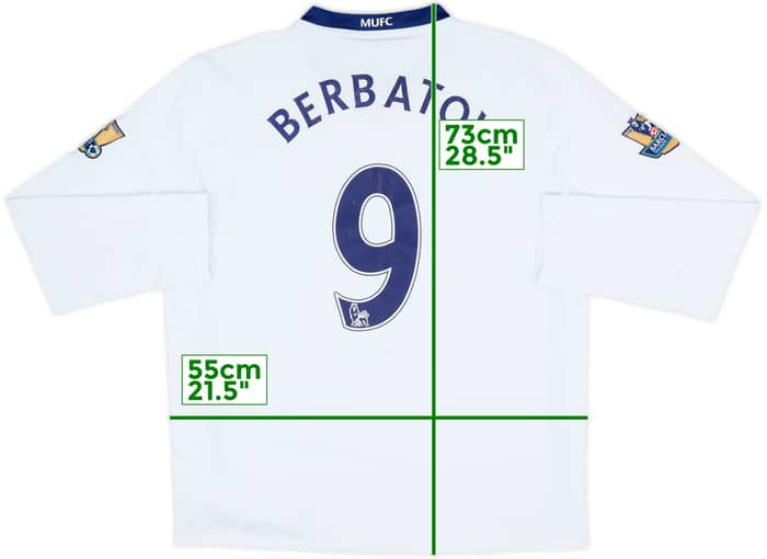 2008-10 Manchester United Away L/S Shirt Berbatov #9 - 7/10 - (L)