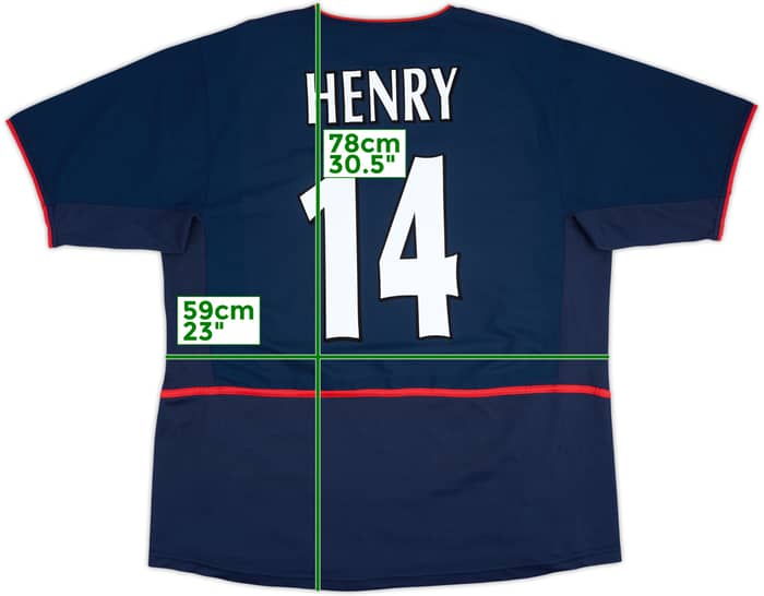 2002-04 Arsenal Away Shirt Henry #14 - 8/10 - (XL)