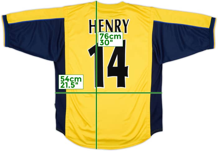 1999-01 Arsenal Away Shirt Henry #14 - 8/10 - (L)