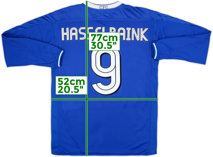 2003-05 Chelsea Home L/S Shirt Hasselbaink #9 - 9/10 - (M)