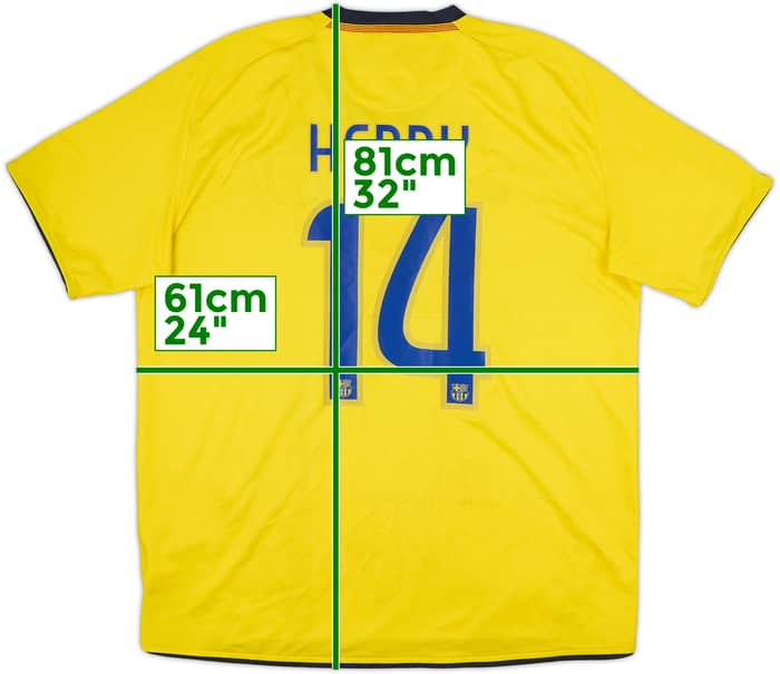 2008-10 Barcelona Away Shirt Henry #14 - 7/10 - (XL)