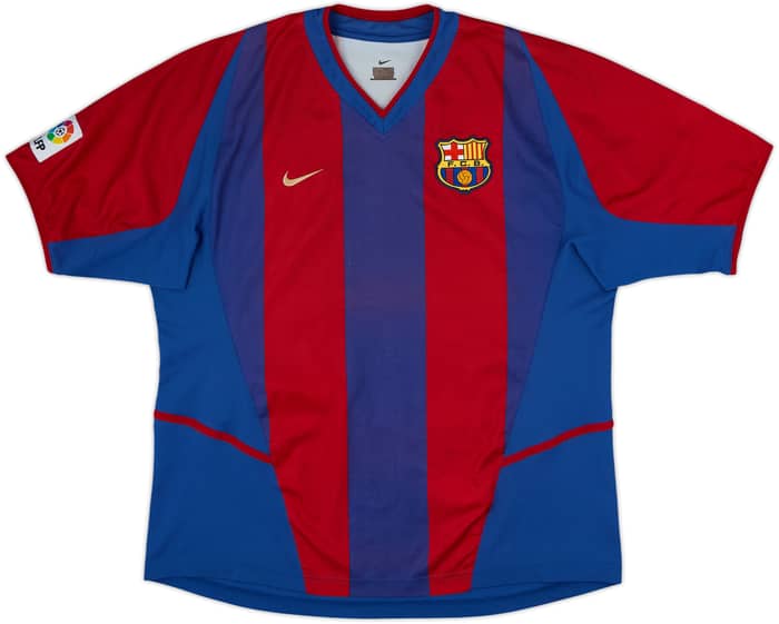 2002-03 Barcelona Home Shirt Xavi #6 - 8/10 - (L)
