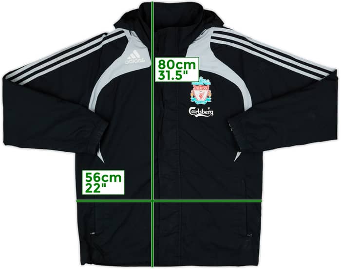 2008-09 Liverpool adidas Hooded Rain Jacket - 5/10 - (S)
