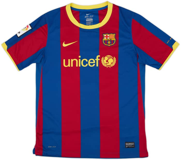 2010-11 Barcelona Home Shirt Messi #10 - 5/10 - (L.Boys)