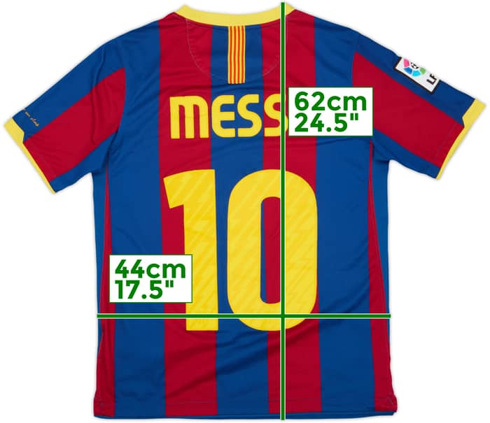 2010-11 Barcelona Home Shirt Messi #10 - 5/10 - (L.Boys)