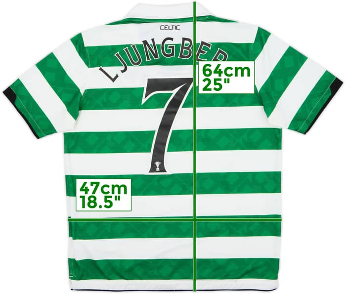 2010-12 Celtic Home Shirt Ljungberg #7 - 8/10 - (XL.Boys)