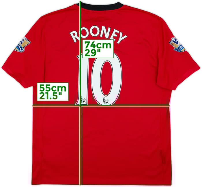 2009-10 Manchester United Home Shirt Rooney #10 - 5/10 - (L)