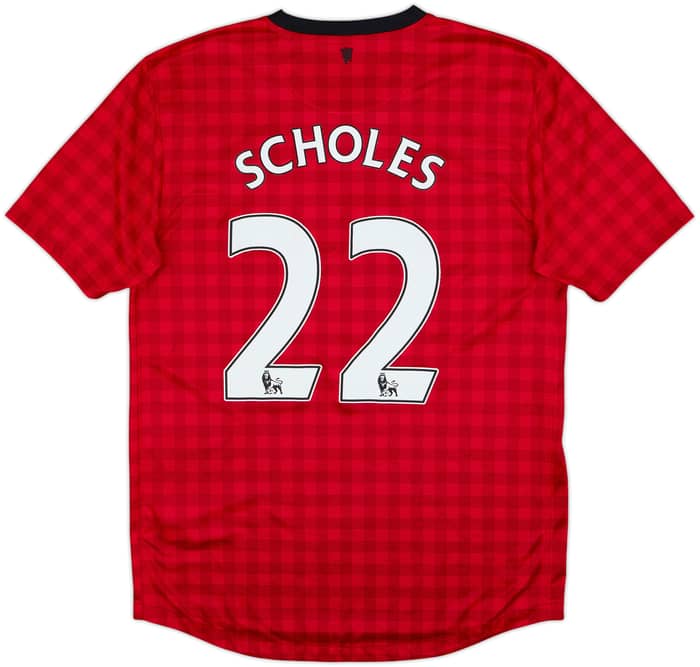 2012-13 Manchester United Home Shirt Scholes #22 - 8/10 - (M)