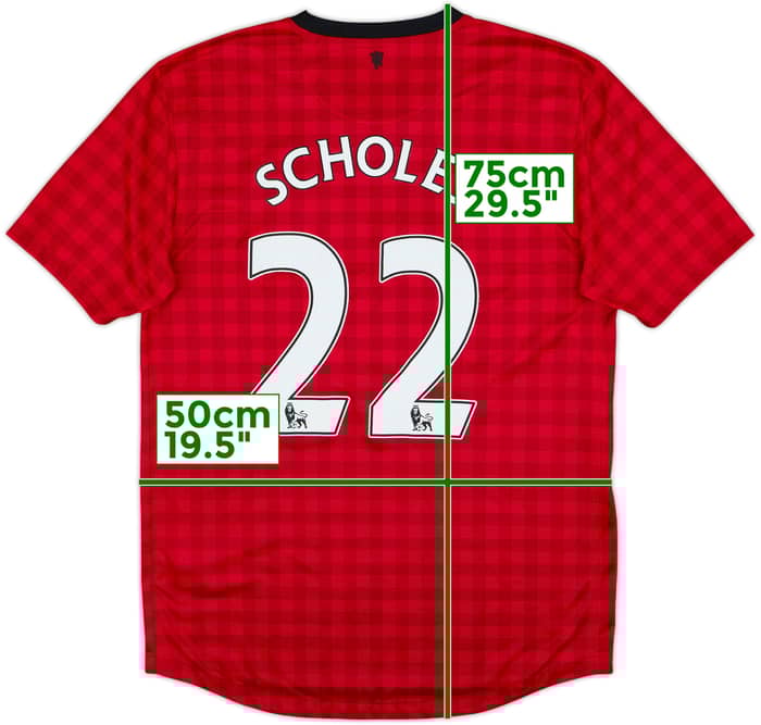 2012-13 Manchester United Home Shirt Scholes #22 - 8/10 - (M)