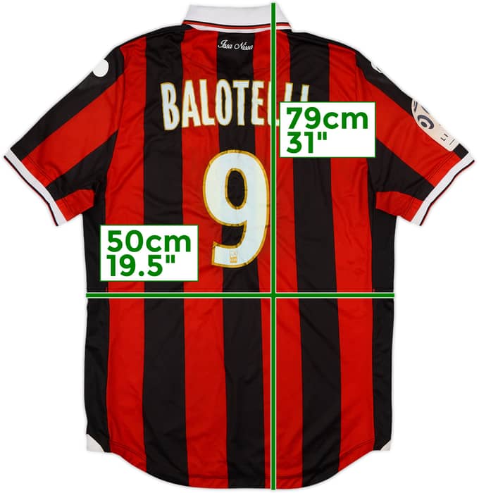 2016-17 Nice Home Shirt Balotelli #9 - 5/10 - (L)