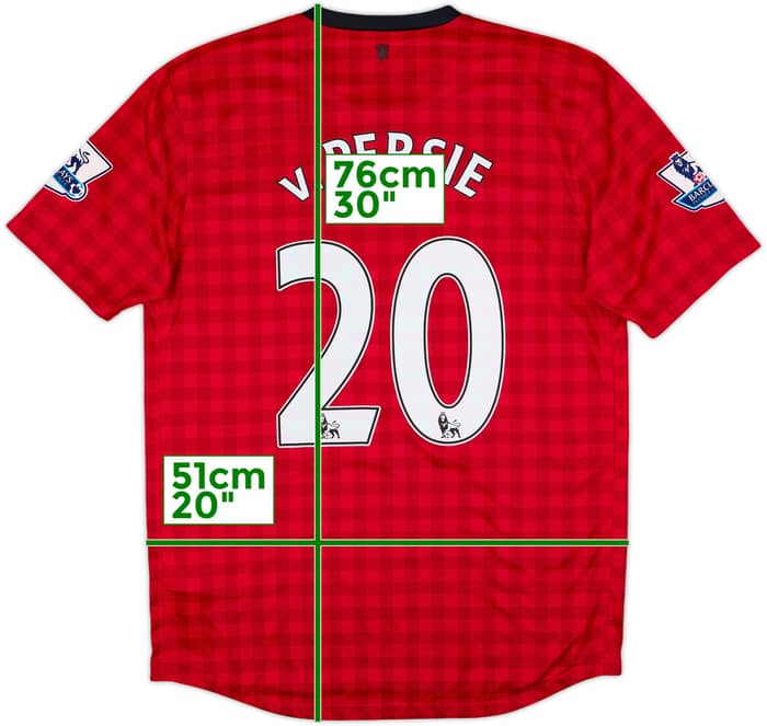 2012-13 Manchester United Home Shirt v. Persie #20 - 6/10 - (M)