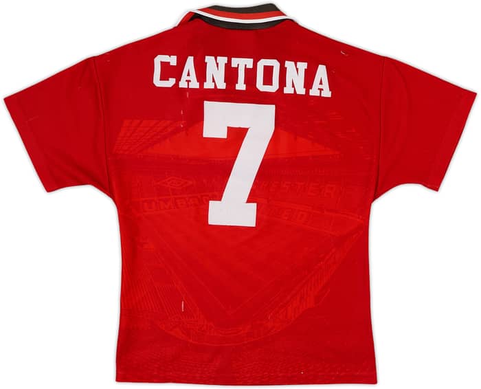 1994-96 Manchester United Home Shirt Cantona #7 - 6/10 - (L.Boys)