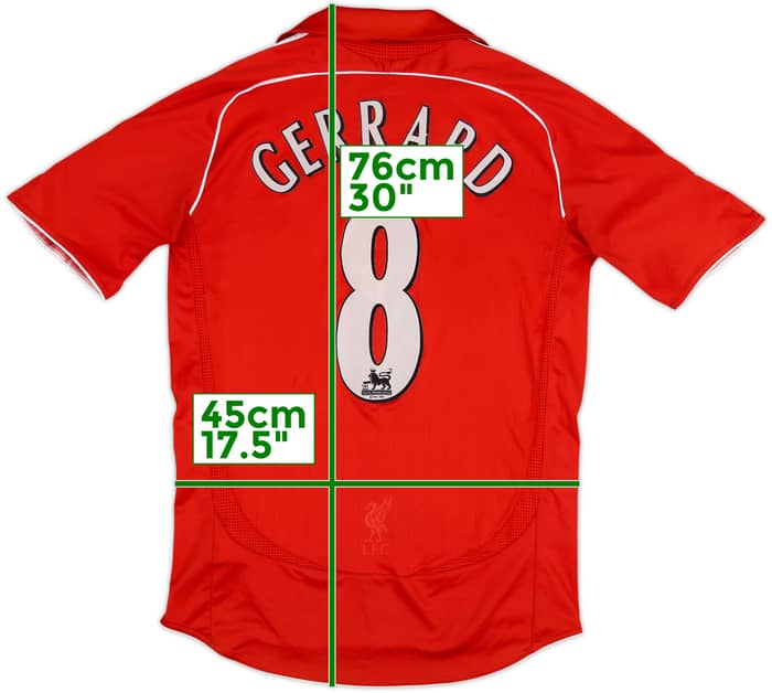 2006-08 Liverpool Home Shirt Gerrard #8 - 5/10 - (S)