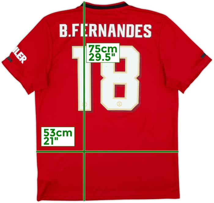 2019-20 Manchester United Home Shirt B.Fernandes #18 - 7/10 - (L)