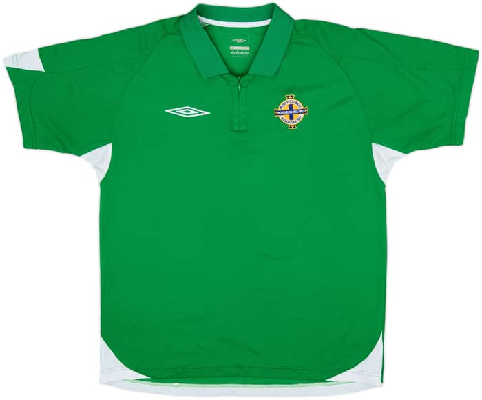 2006-07 Northern Ireland Umbro 1/4 Zip Polo Shirt - 8/10 - (M)