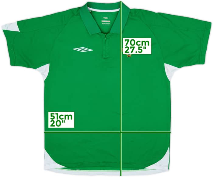 2006-07 Northern Ireland Umbro 1/4 Zip Polo Shirt - 8/10 - (M)