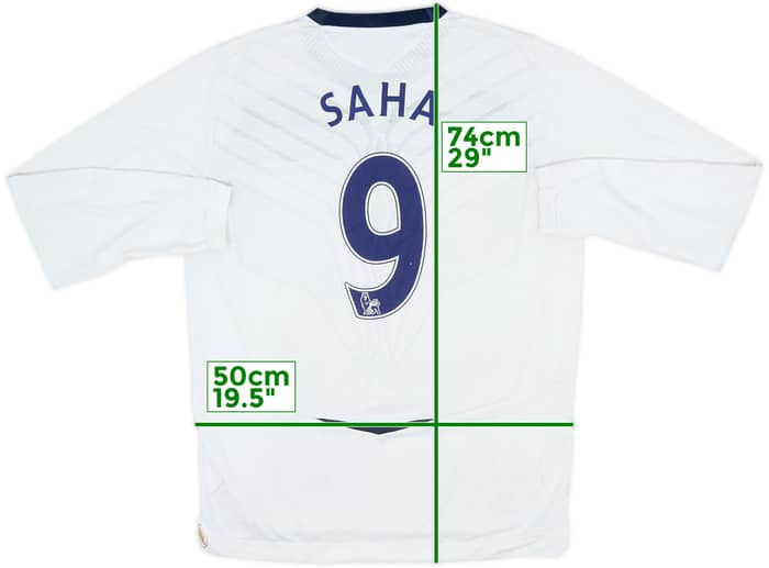 2008-09 Everton Away L/S Shirt Saha #9 - 6/10 - (L)