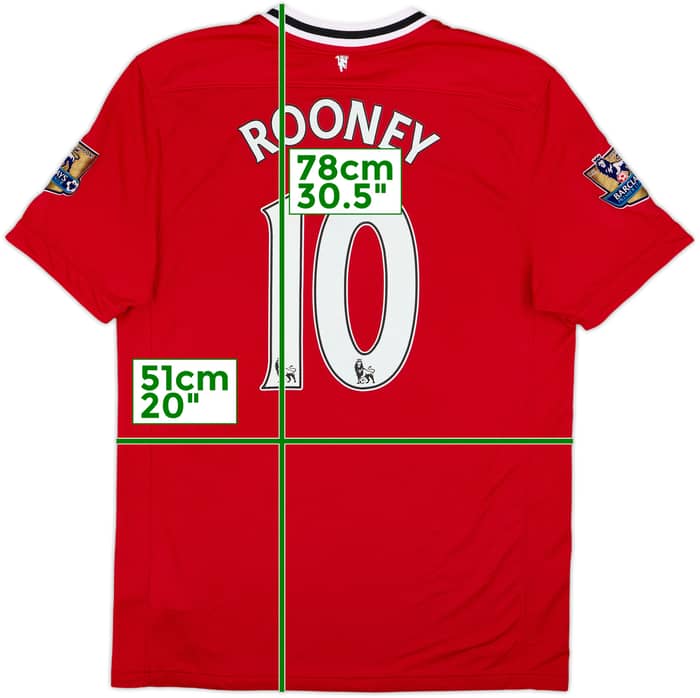 2011-12 Manchester United Home Shirt Rooney #10 - 6/10 - (L)