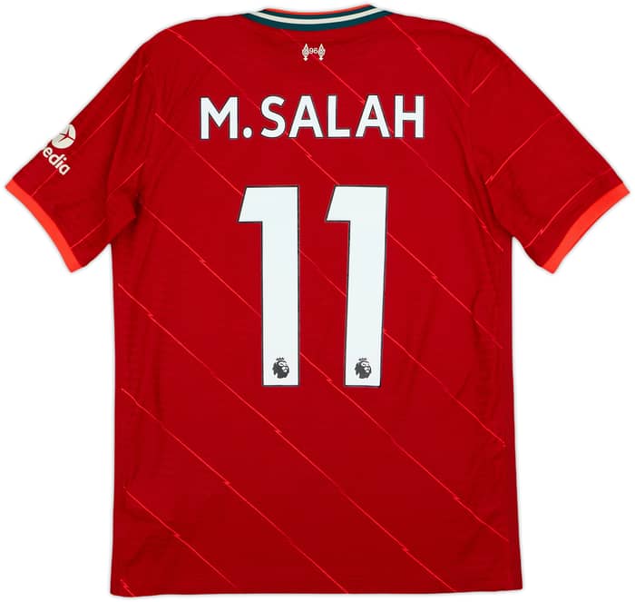 2021-22 Liverpool Authentic Home Shirt M. Salah #11 - 8/10 - (XL.Boys)