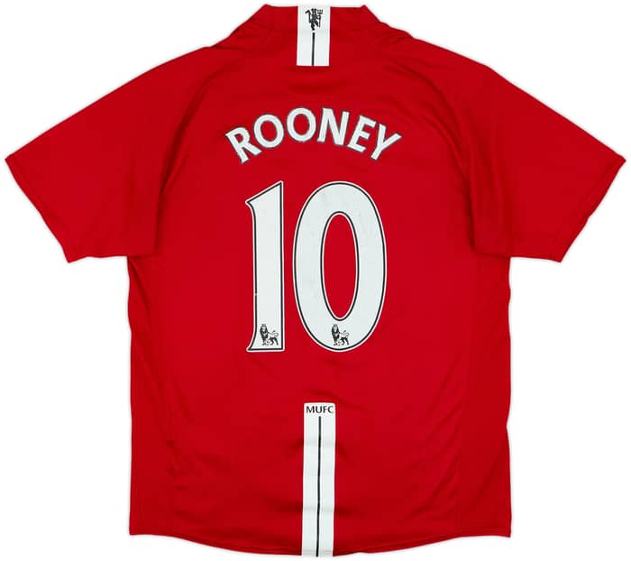 2007-09 Manchester United Home Shirt Rooney #10 - 5/10 - (M)