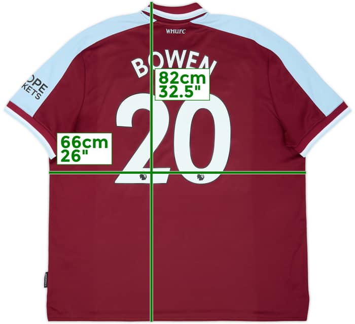 2021-22 West Ham Home Shirt Bowen #20 - 8/10 - (3XL)
