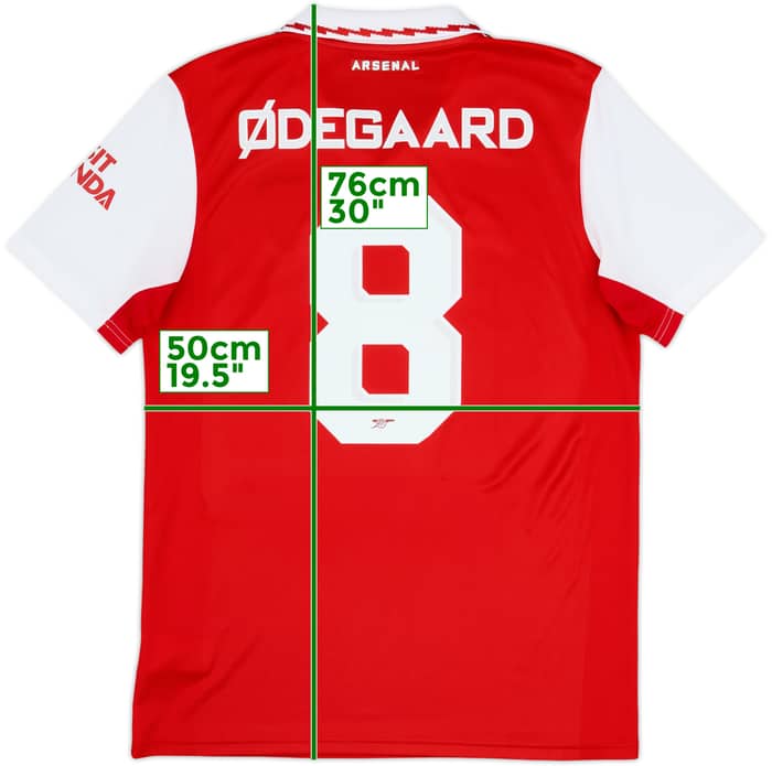 2022-23 Arsenal Home Shirt Odegaard #8 - 10/10 - (M)