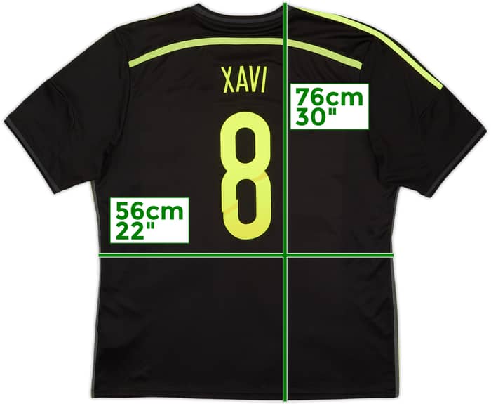 2013-15 Spain Away Shirt Xavi #8 - 8/10 - (XL)