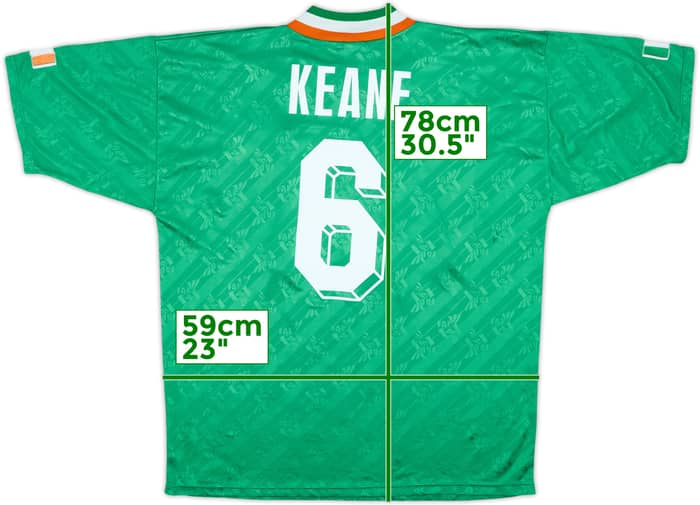 1994 Ireland Home Shirt Keane #6 - 8/10 - (L/XL)