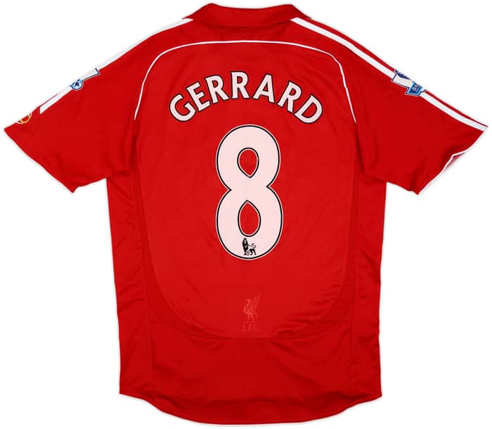 2006-08 Liverpool Home Shirt Gerrard #8 - 6/10 - (M)