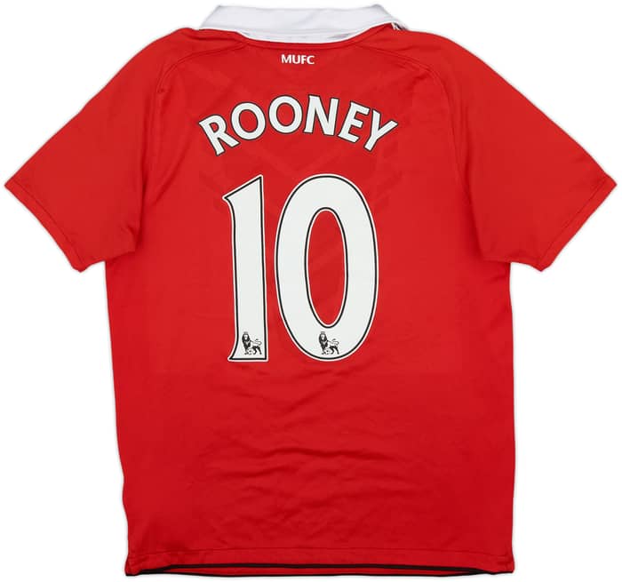 2010-11 Manchester United Home Shirt Rooney #10 - 8/10 - (XL.Boys)