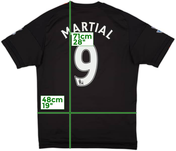 2015-16 Manchester United Third Shirt Martial #9 - 8/10 - (M)