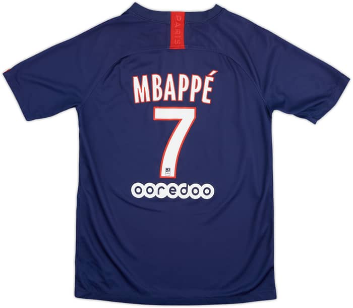 2019-20 Paris Saint-Germain Home Shirt Mbappe #7 - 6/10 - (XL.Boys)