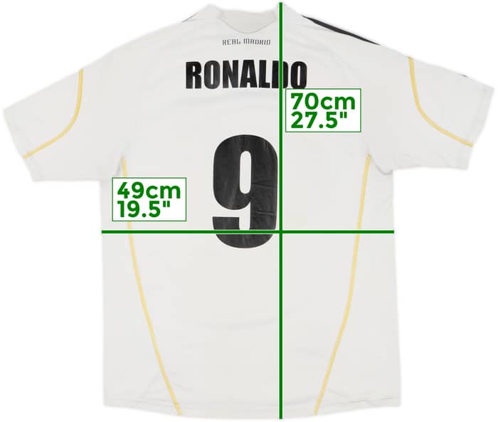 2009-10 Real Madrid Home Shirt Ronaldo #9 - 5/10 - (XL.Boys)