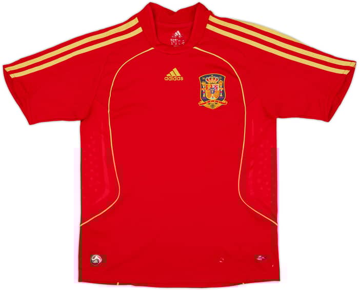 2007-09 Spain Home Shirt - 9/10 - (M.Boys)