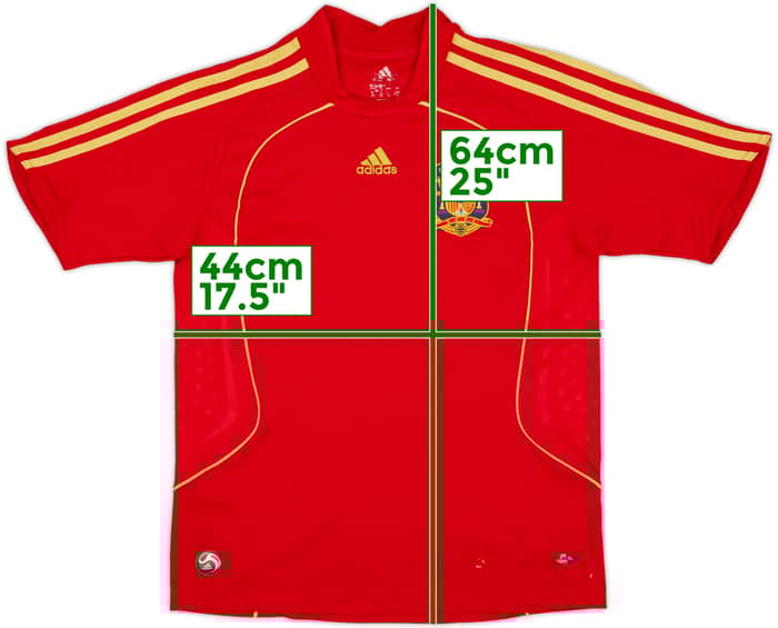 2007-09 Spain Home Shirt - 9/10 - (M.Boys)